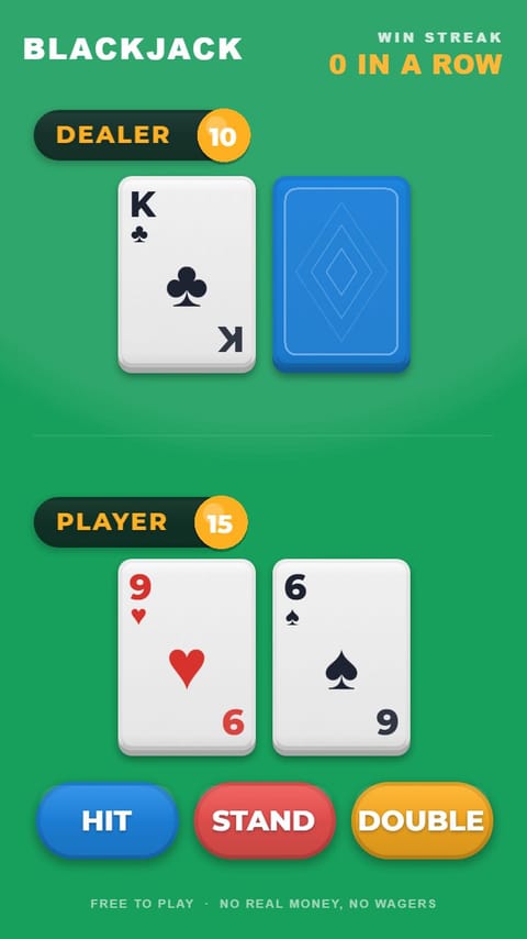 Blackjack - Clean Table playable ad template preview