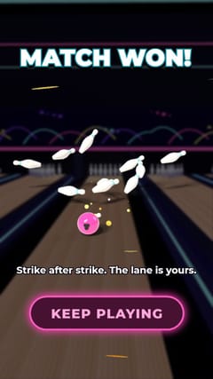 Bowling Strike - Neon Match end card