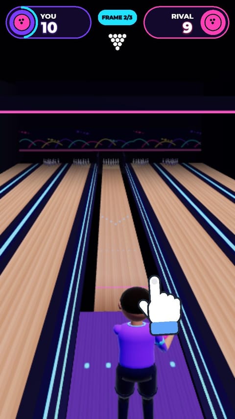 Bowling Strike - Neon Match template preview
