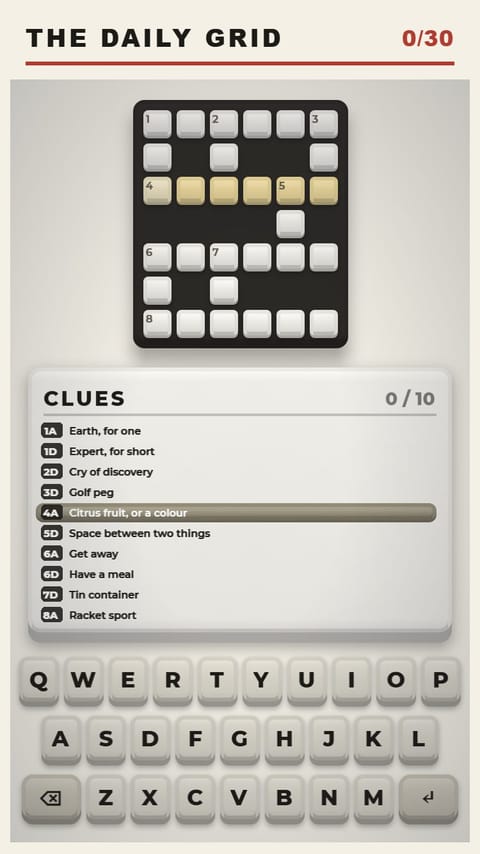 Crossword - The Daily Grid playable ad template preview