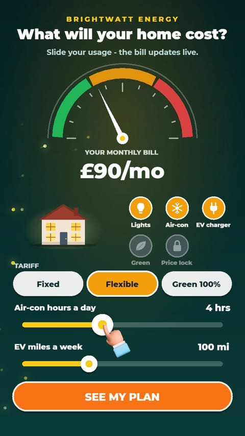 Energy - Power Your Home playable ad template preview