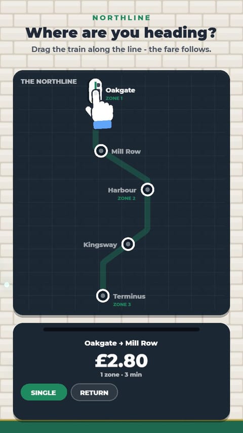 Transit – Northline playable ad template preview
