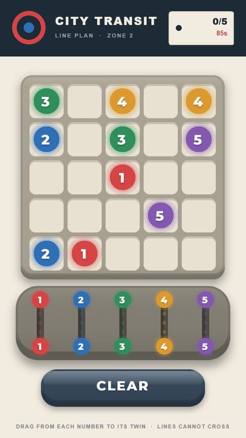 Number Link – City Transit playable ad template preview
