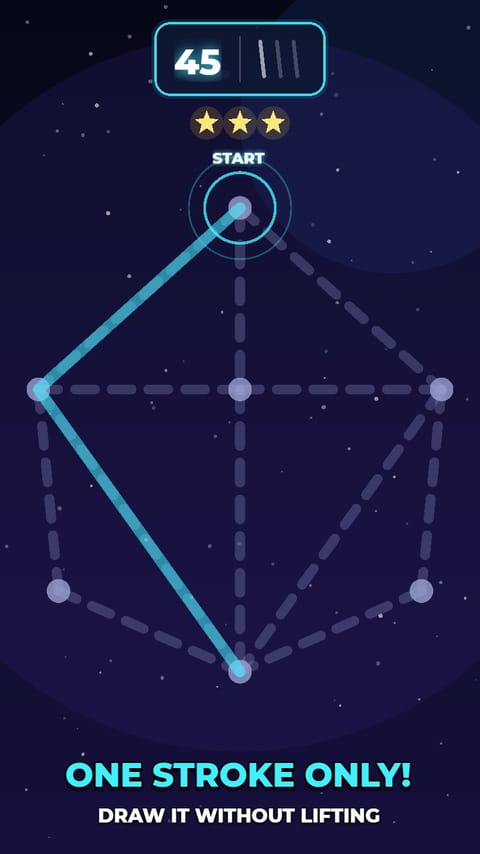 Single Stroke - Neon Stars template preview