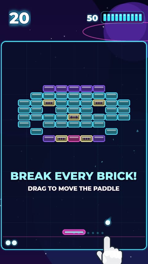 Paddle Bricks - Neon template preview