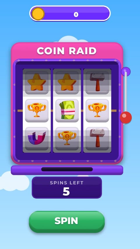 Slot Machine - Coin Raid playable ad template preview