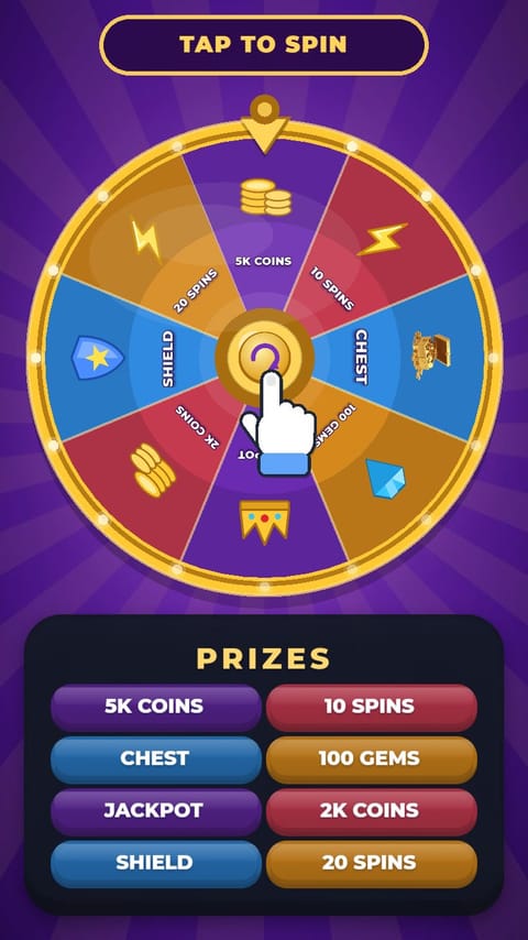 Spin the Wheel - Coin Rush playable ad template preview