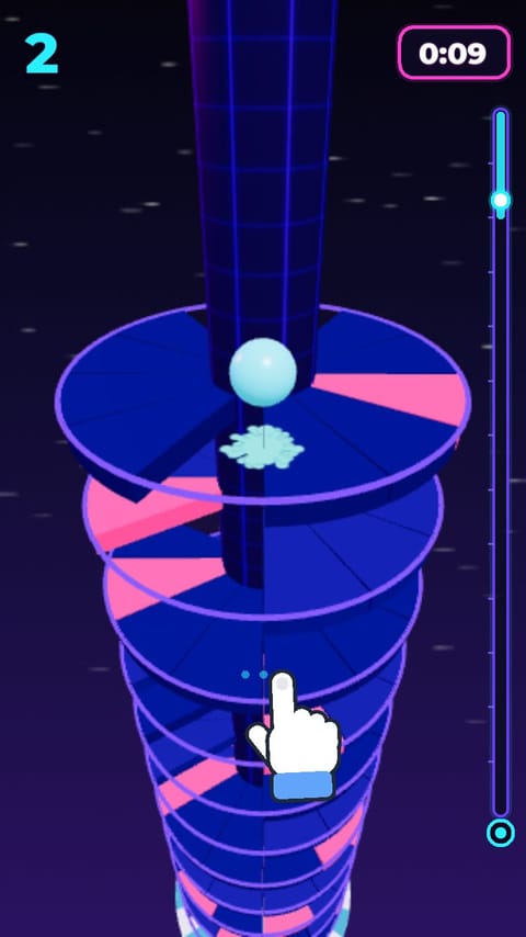 Spiral Drop - Neon Tower template preview