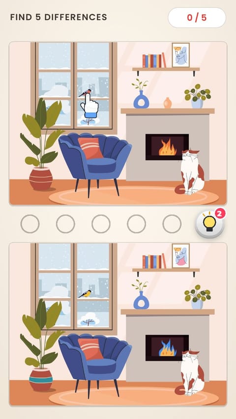 Spot the Difference - Cozy Corner playable ad template preview