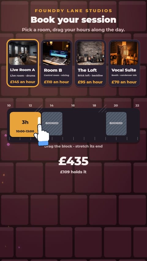 Audio – Studio Desk playable ad template preview