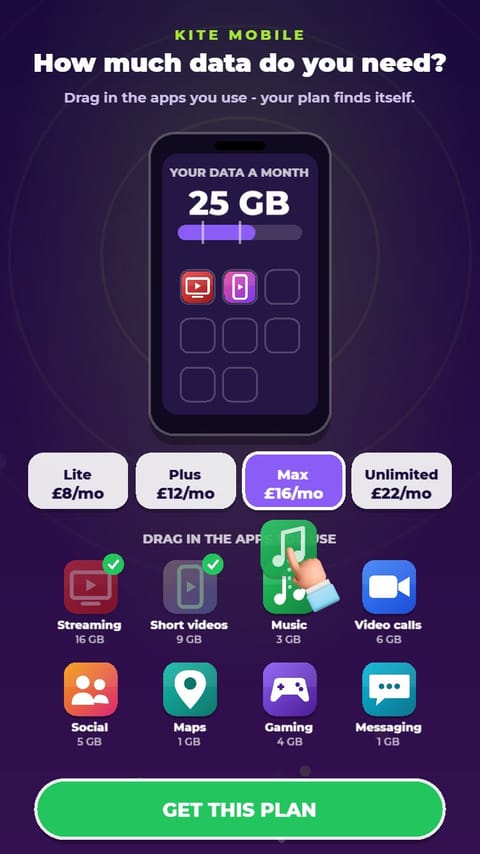 Telecom - Build Your Plan playable ad template preview