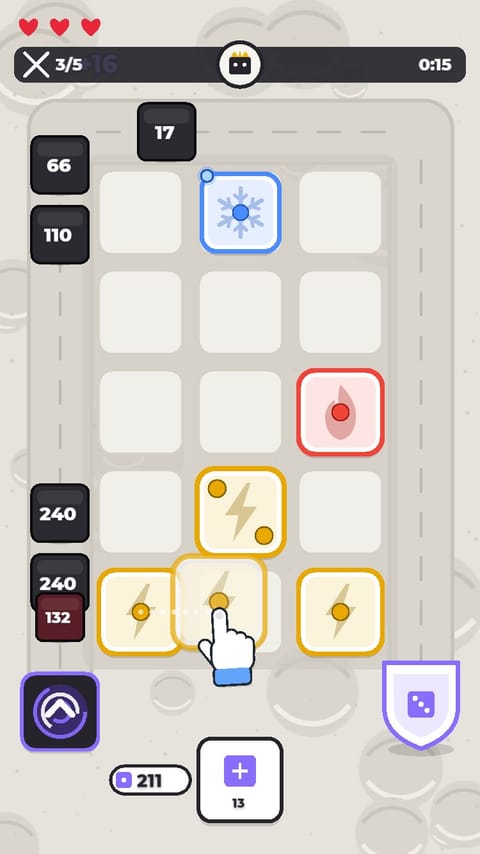 Merge Defense - Moon Dice playable ad template preview