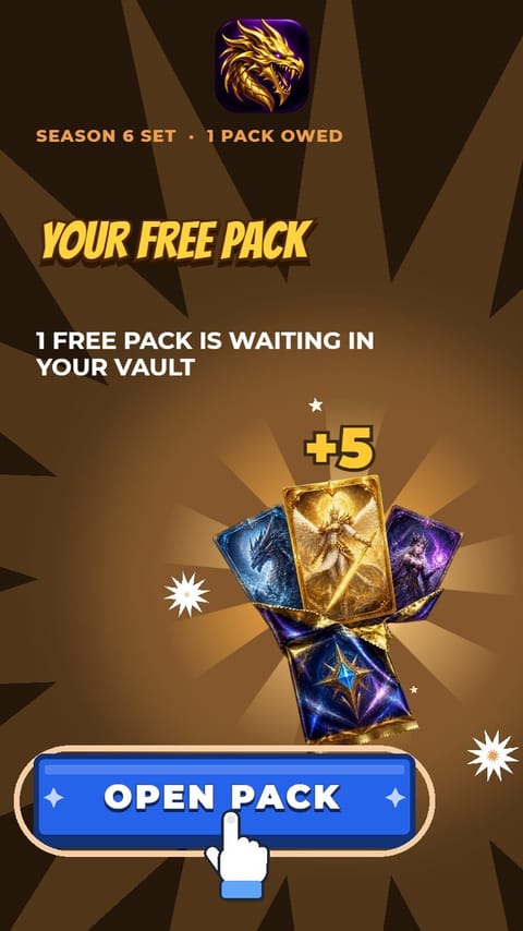 Your Free Pack – Pack Open playable ad template preview