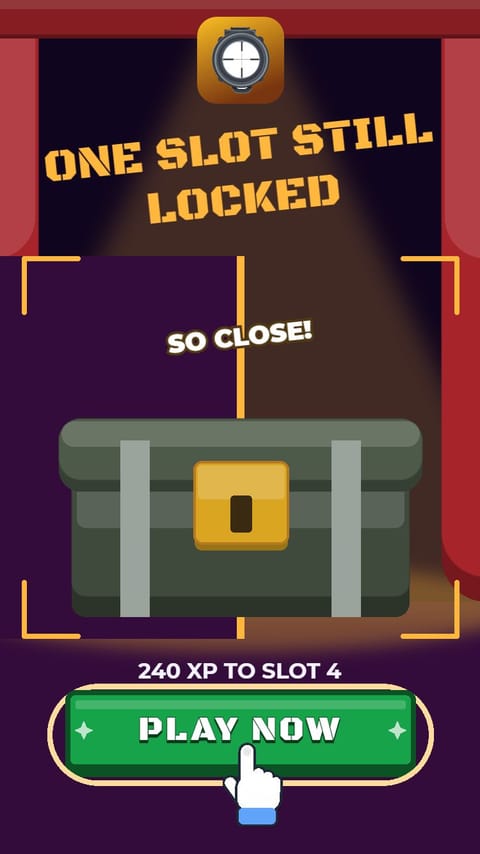 One Slot Still Locked – Loadout playable ad template preview