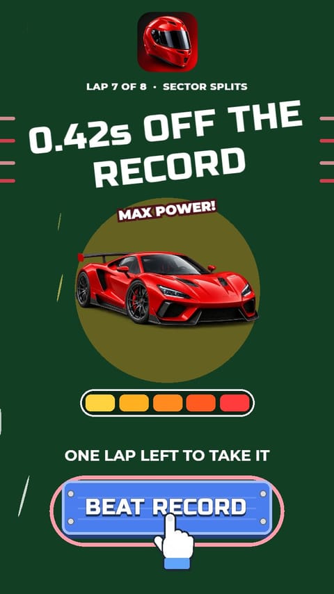 0.42s Off The Record – Splits playable ad template preview