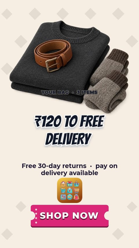 ₹120 to Free – Cart playable ad template preview